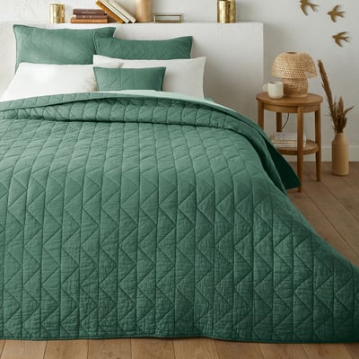 Couvre lit boutis matelassé coton Zig Zag Scenario LA REDOUTE INTERIEURS