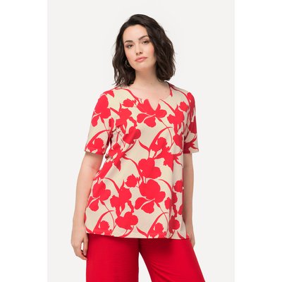 T-shirt-tunique floral à manches courtes. ULLA POPKEN