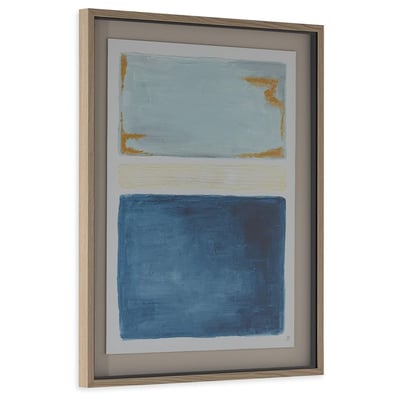 Tableau abstrait encadré en bois et verre RECOLLECTION