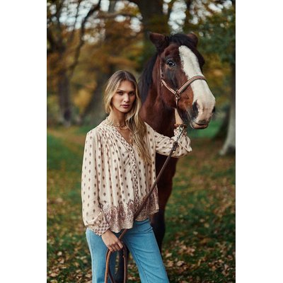 Blusa fluida e larga, estampada, BRUNE LA PETITE ETOILE