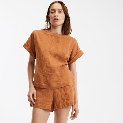 Pigiama corto in cotone garzato LA REDOUTE COLLECTIONS