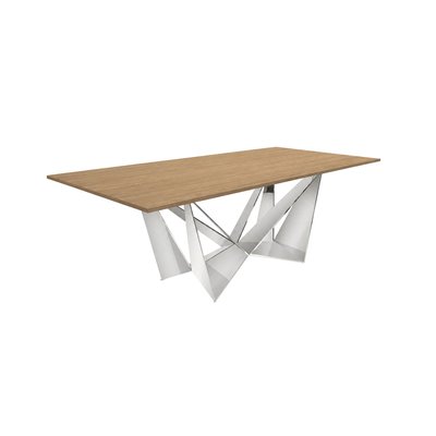 Table à manger rectangulaire en chêne et acier ANGEL CERDA