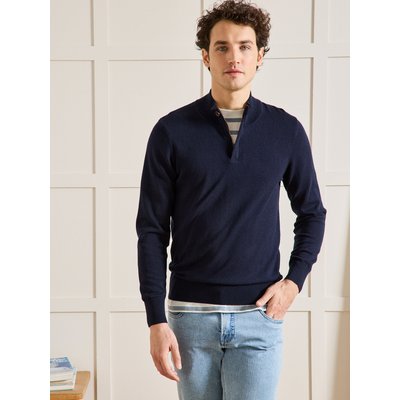 Pull col montant coton, soie et cachemire CYRILLUS