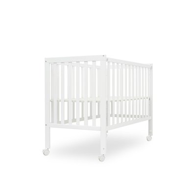 Lit Bébé en hetre Mod. Basic - blanc INTERBABY