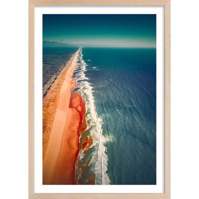 Affiche sentier de plage et banc de sable HEXOA