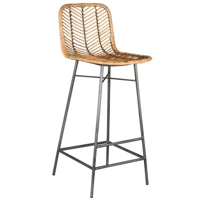 Tabouret de bar en métal et rotin AUBRY GASPARD