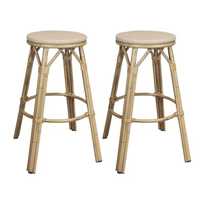 Lot de 2 tabourets de bar extérieur en textilène, AMALFI NOW'S HOME