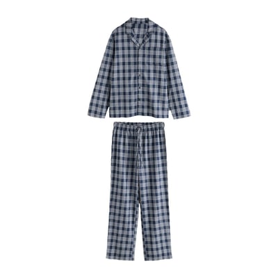 Pyjama boutonné à carreaux et manches longues NEXT