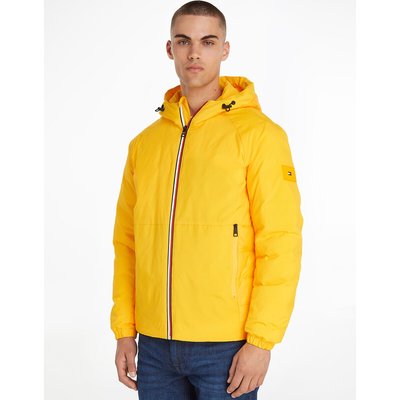 Blouson à capuche zip contrastant bi matière TOMMY HILFIGER