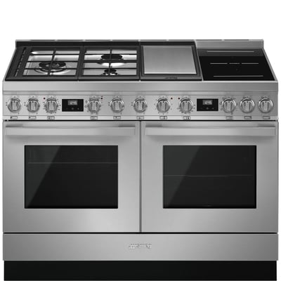 Piano de cuisson mixte 6 feux 120 cm CPF120IGMP SMEG