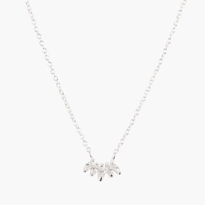 Collier pétales zirconium Argent Garanti BALABOOSTE