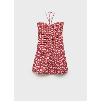 Robe froncée imprimée MANGO TEEN