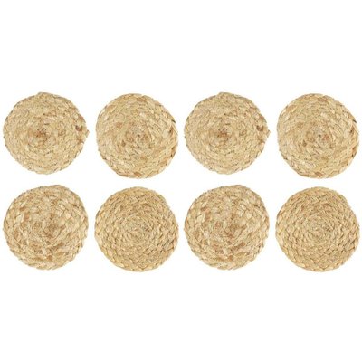 Set de 8 dessous de verre en jute 10 cm CMP