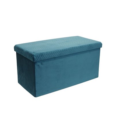 Banc de rangement pliable design velours Meli GM THE HOME DECO FACTORY