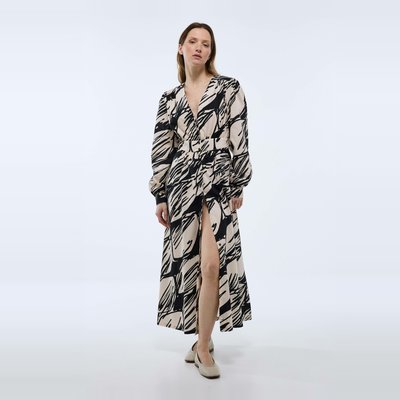 Robe midi cintrée imprimée en coton MONOPRIX