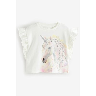 T-shirt à sequins avec motif licorne NEXT