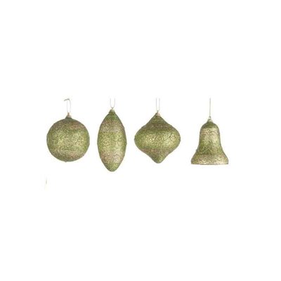 Lot de 4 boules de Noel Pailettes DOUCEUR D'INTÉRIEUR