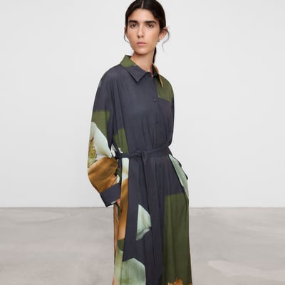Robe-chemise imprimée avec ceinture ADOLFO DOMINGUEZ