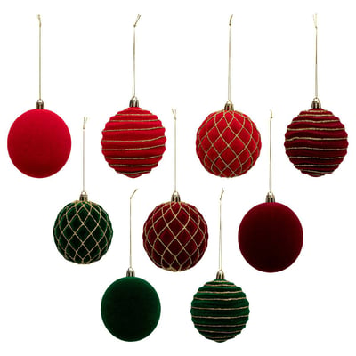 Boules de Noël pailletées en verre ATMOSPHERA
