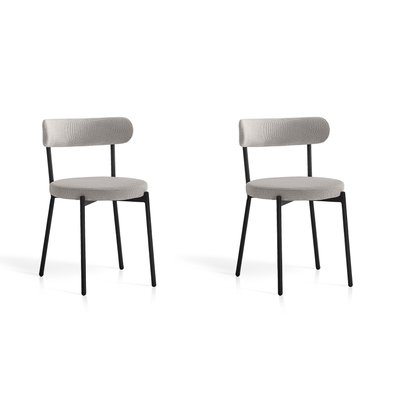 Lot de 2 chaises tissu et métal, Detroit HISPANOHOGAR