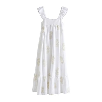 Robe mi-longue en jersey brodé NEXT