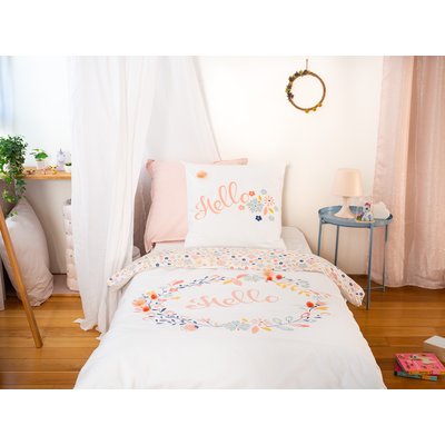 Parure de lit enfant + taie en coton, Hello C DESIGN HOME TEXTILE