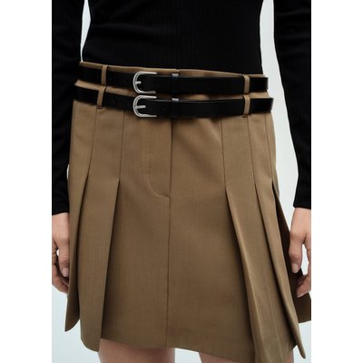 Robe courte tissu combiné MANGO