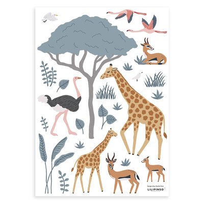 Stickers muraux animaux sauvages SERENGETI LILIPINSO