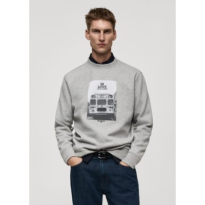 Sweat-shirt coton imprimé graphique MANGO MAN