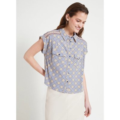 Chemise fluide à manches courtes RODEO NAF NAF