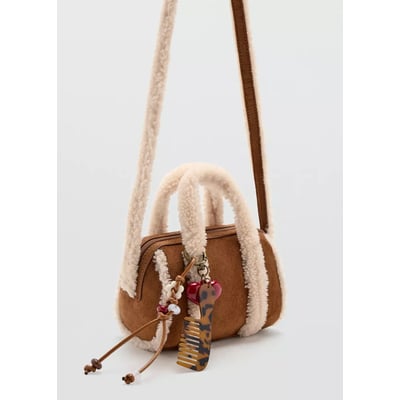 Mini sac effet daim détail imitation mouton MANGO KIDS