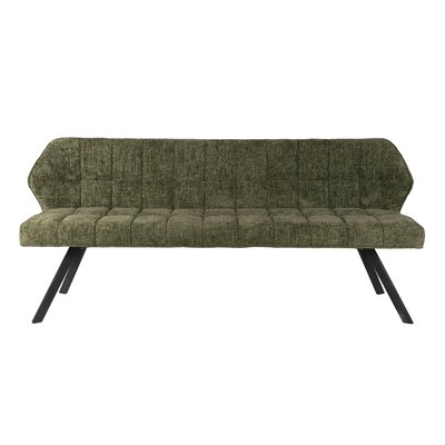 Banc de table brun chaud pieds bronze 180 cm MELBOURNE PIER IMPORT