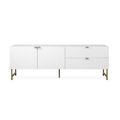 Meuble TV 2 Portes 2 Tiroirs L179 cm - GLASGOW CALICOSY