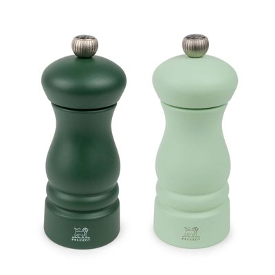 Duo de moulins à poivre et à sel vert mousse & vert menthe 13 cm Clermont PEUGEOT