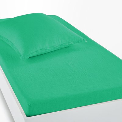 Hoeslaken in gewassen linnen, omslag 30 cm, Linot LA REDOUTE INTERIEURS