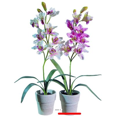 Grande orchidée artificielle en pot H 68 cm ARTIFICIELLES