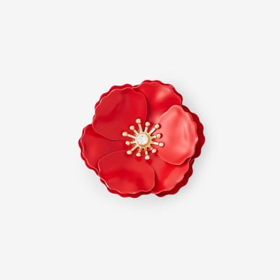 Broche fleur rouge BALABOOSTE
