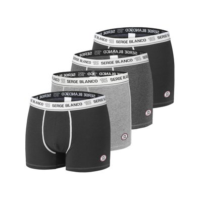 Lot de 4 Boxers coton Uni SERGE BLANCO