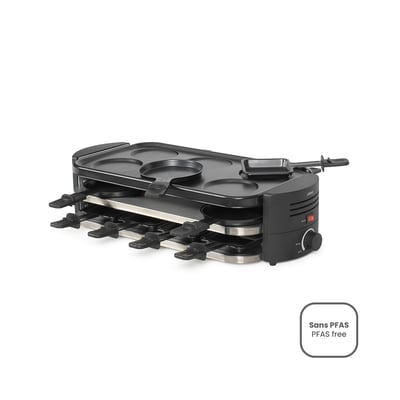 Appareil à raclette, pizzas et crêpes 8 personnes LIVOO