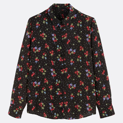 Chemise imprimé floral manches longues LA REDOUTE COLLECTIONS