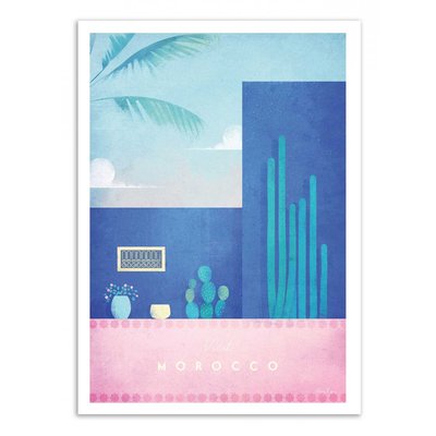 Affiche d’art 30 x 40 cm - Visit Morocco - Henry Rivers WALL EDITIONS
