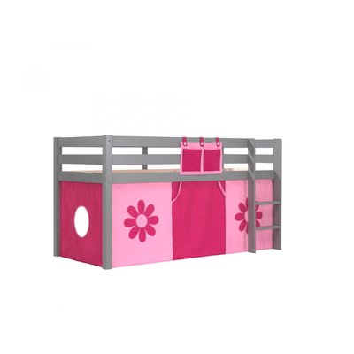 Lit Enfant Surélevé + Rideau de lit Flower VIPACK