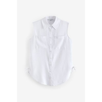 Chemise froncée sans manches coupe classique NEXT