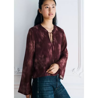 Blouse en gaze à fleurs MANGO TEEN