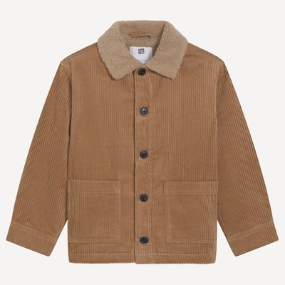 Veste worker en velours côtelé, col en imitation fourrure LA REDOUTE COLLECTIONS