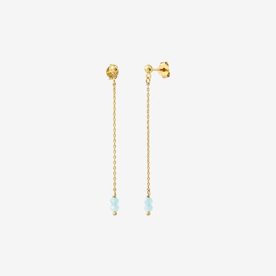 Boucles d'oreilles venus amazonite CAROLINE NAJMAN