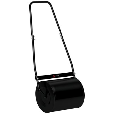 Rouleau à gazon jardin en acier avec poignée OUTSUNNY