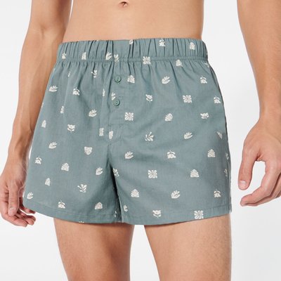 Caleçon à motifs feuilles en coton BICOLEAFIZ UNDIZ
