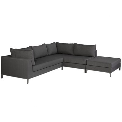 Canapé de jardin en tissu imperméable et aluminium SICILIË WOOOD