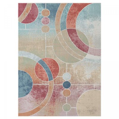 Tapis extérieur tissé kilim rectangle SOYEUX A UN AMOUR DE TAPIS